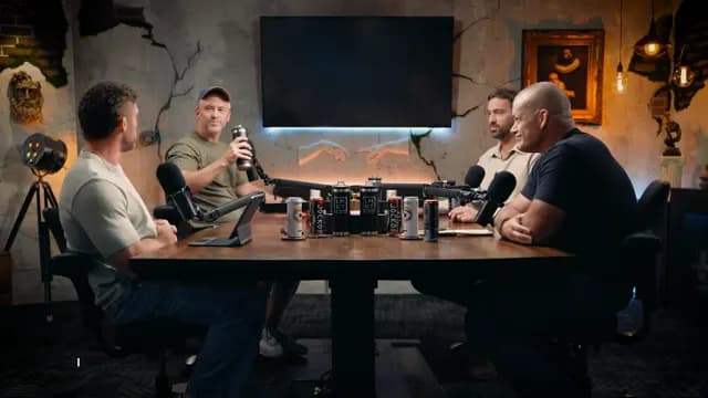 Wide podcast camera angle completing the continuity sequence